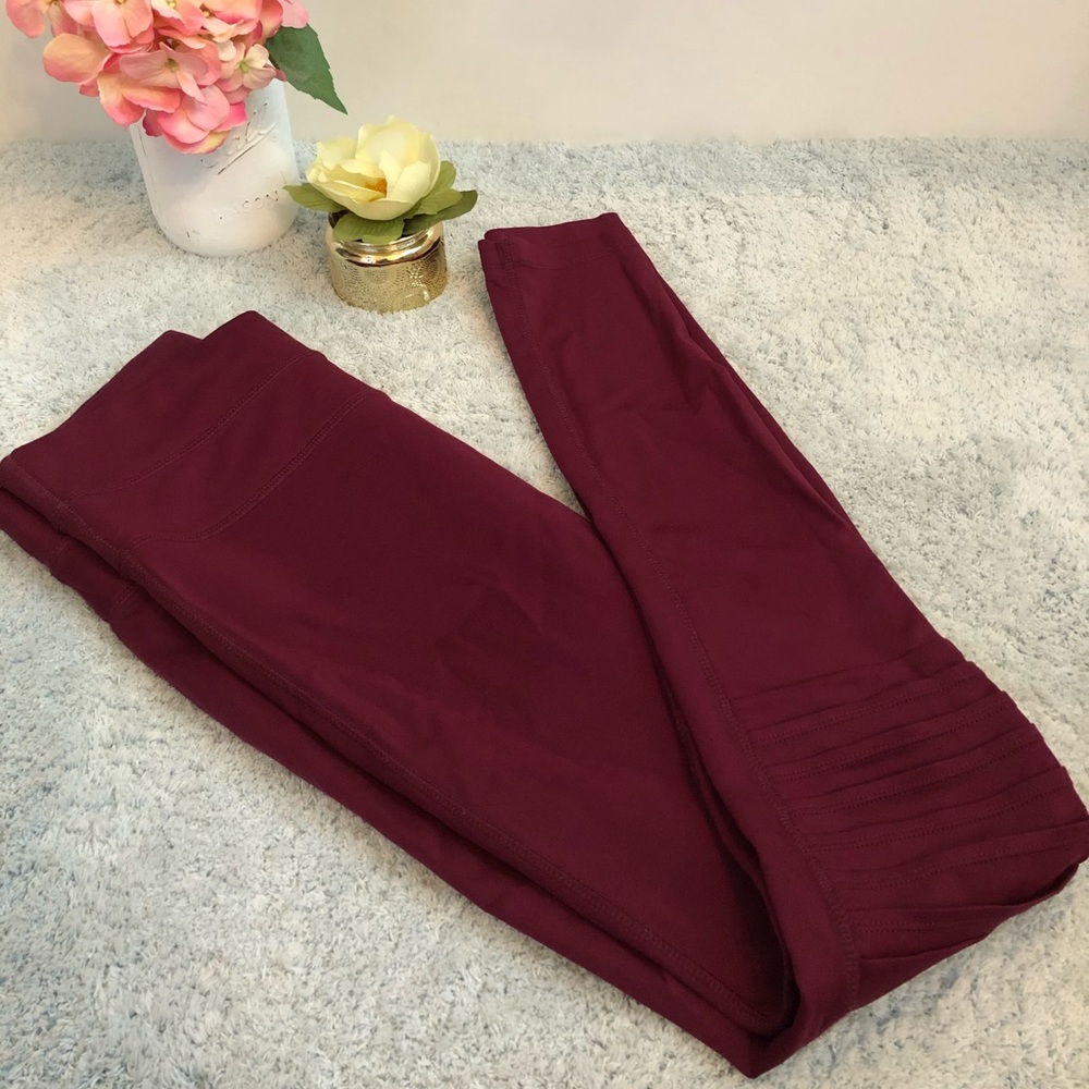Free People Maroon Leggings